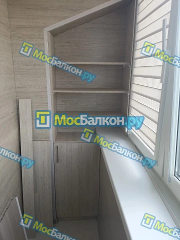 Шкаф на балкон купить в Малаховке на заказ недорого от МосБалкон
