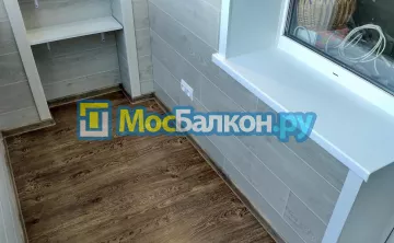 Отделка балкона и лоджии пластиковыми ПВХ панелями в Малаховке от компании МосБалкон