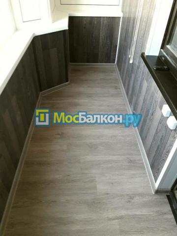 Комплексная отделка балкона ламинатом