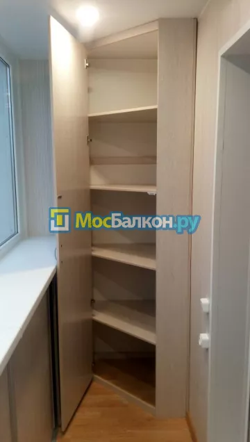 Шкаф на балкон купить в Малаховке на заказ недорого от МосБалкон