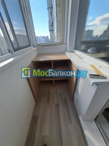Шкаф на балкон купить в Малаховке на заказ недорого от МосБалкон