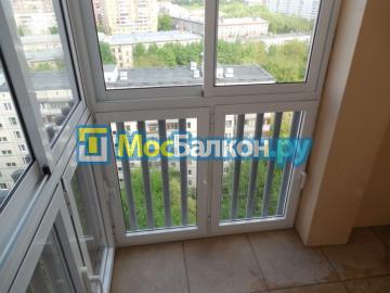 Французское остекление лоджии алюминием