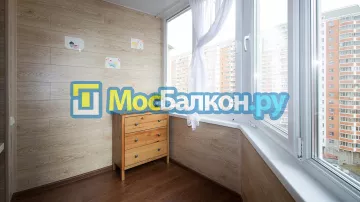 Отделка балкона и лоджии пластиковыми ПВХ панелями в Малаховке от компании МосБалкон