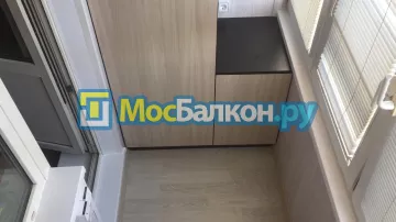 Шкаф на балкон купить в Малаховке на заказ недорого от МосБалкон