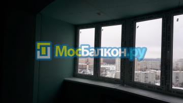 Установка окон на лоджию и отделка ГКЛВ