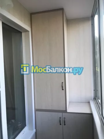 Шкаф на балкон купить в Малаховке на заказ недорого от МосБалкон