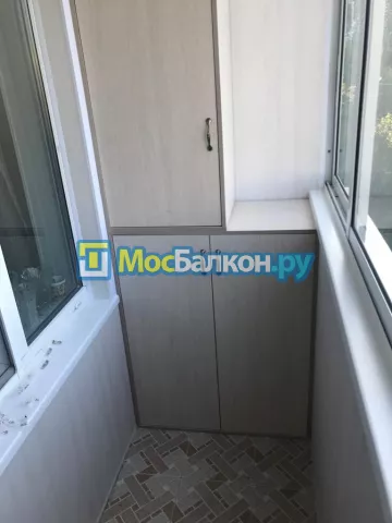 Шкаф на балкон купить в Малаховке на заказ недорого от МосБалкон