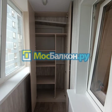 Шкаф на балкон купить в Малаховке на заказ недорого от МосБалкон