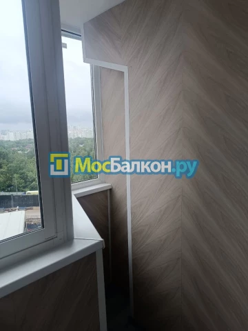 Отделка балкона и лоджии пластиковыми ПВХ панелями в Малаховке от компании МосБалкон
