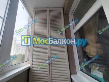 Шкаф на балкон купить в Малаховке на заказ недорого от МосБалкон