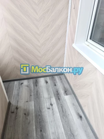 Отделка балкона и лоджии пластиковыми ПВХ панелями в Малаховке от компании МосБалкон