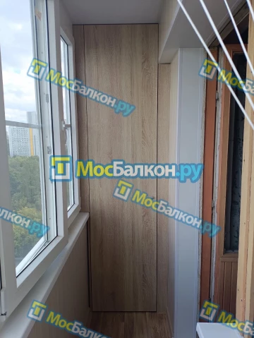 Шкаф на балкон купить в Малаховке на заказ недорого от МосБалкон