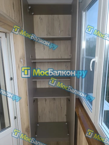 Шкаф на балкон купить в Малаховке на заказ недорого от МосБалкон