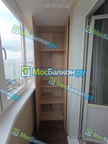 Шкаф на балкон купить в Малаховке на заказ недорого от МосБалкон