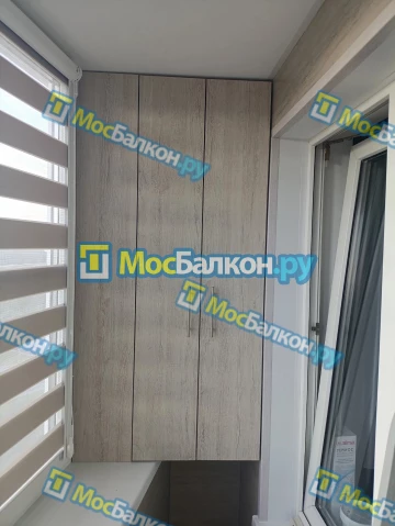 Шкаф на балкон купить в Малаховке на заказ недорого от МосБалкон