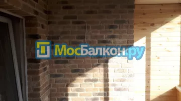 Цена на отделку лоджии декоративным камнем в Москве