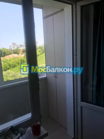 Шкаф на балкон купить в Малаховке на заказ недорого от МосБалкон
