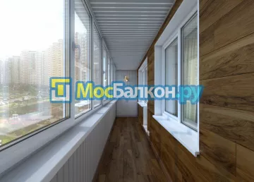 Отделка балкона и лоджии пластиковыми ПВХ панелями в Малаховке от компании МосБалкон