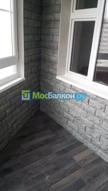 Цена на отделку лоджии декоративным камнем в Москве