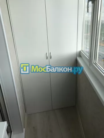 Шкаф на балкон купить в Малаховке на заказ недорого от МосБалкон