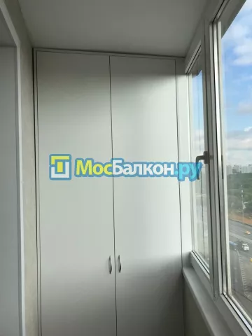 Шкаф на балкон купить в Малаховке на заказ недорого от МосБалкон