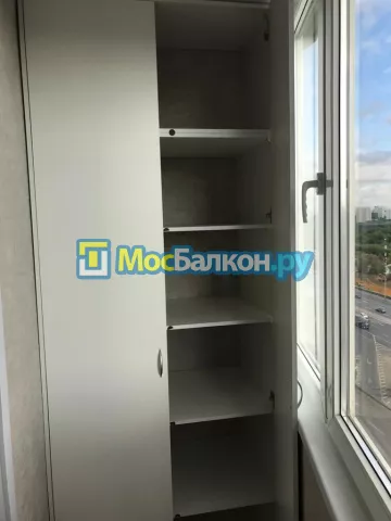 Шкаф на балкон купить в Малаховке на заказ недорого от МосБалкон