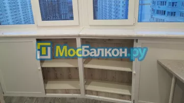 Шкаф на балкон купить в Малаховке на заказ недорого от МосБалкон